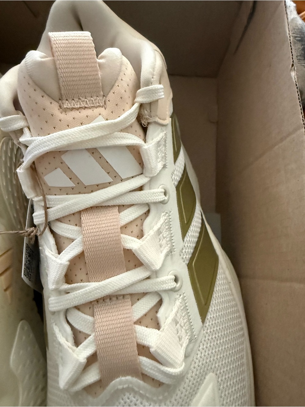 adidas Women's Cream and Blush Lightweight Sneaker